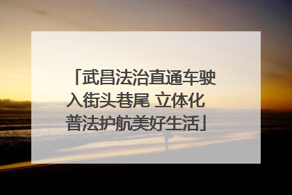 武昌法治直通车驶入街头巷尾 立体化普法护航美好生活
