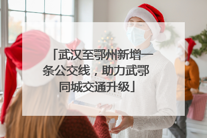 武汉至鄂州新增一条公交线，助力武鄂同城交通升级