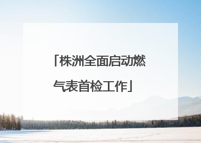 株洲全面启动燃气表首检工作