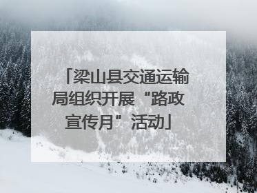 梁山县交通运输局组织开展“路政宣传月”活动