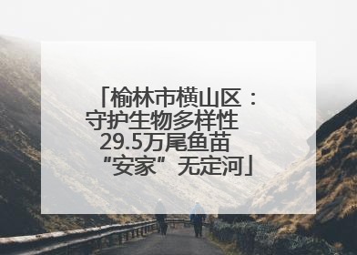 榆林市横山区：守护生物多样性 29.5万尾鱼苗“安家”无定河