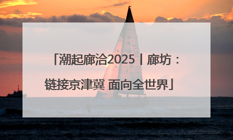 潮起廊洽2025丨廊坊：链接京津冀 面向全世界