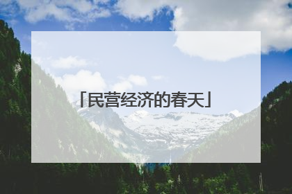 民营经济的春天