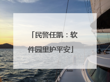 民警任凯：软件园里护平安