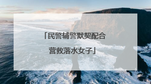 民警辅警默契配合 营救落水女子