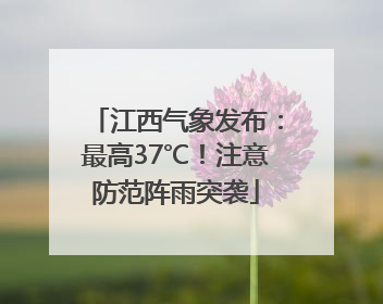 江西气象发布：最高37℃！注意防范阵雨突袭