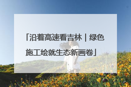 沿着高速看吉林｜绿色施工绘就生态新画卷