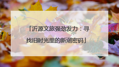 沂源文旅强劲发力：寻找旧时光里的新潮密码