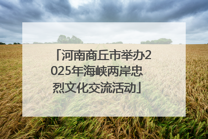 河南商丘市举办2025年海峡两岸忠烈文化交流活动