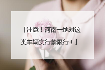 注意！河南一地对这类车辆实行禁限行！