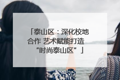 泰山区：深化校地合作 艺术赋能打造“时尚泰山区”