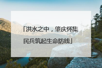 洪水之中，肇庆怀集民兵筑起生命防线