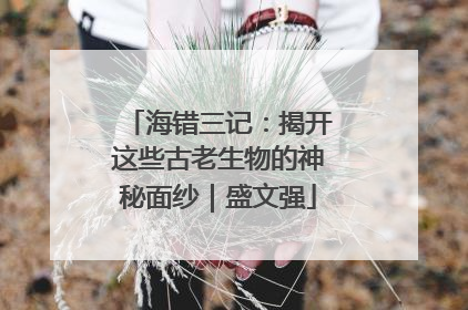 海错三记：揭开这些古老生物的神秘面纱｜盛文强