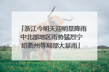 浙江今明天迎明显降雨 中北部地区雨势猛烈宁绍衢州等局部大暴雨