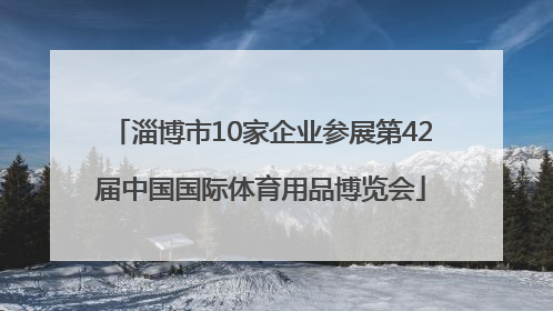 淄博市10家企业参展第42届中国国际体育用品博览会