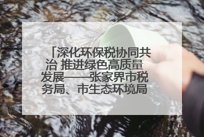 深化环保税协同共治 推进绿色高质量发展——张家界市税务局、市生态环境局签署合作备忘录