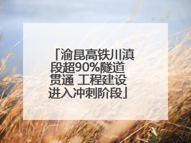 渝昆高铁川滇段超90%隧道贯通 工程建设进入冲刺阶段