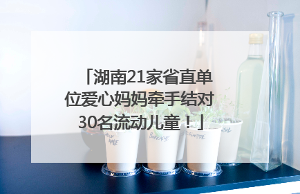 湖南21家省直单位爱心妈妈牵手结对30名流动儿童！