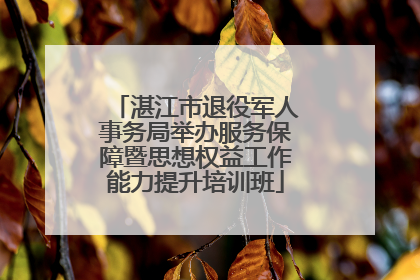 湛江市退役军人事务局举办服务保障暨思想权益工作能力提升培训班