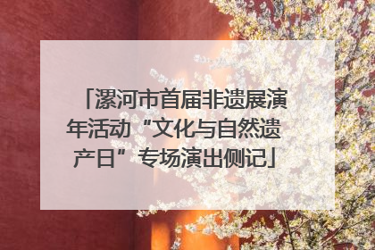 漯河市首届非遗展演年活动“文化与自然遗产日”专场演出侧记