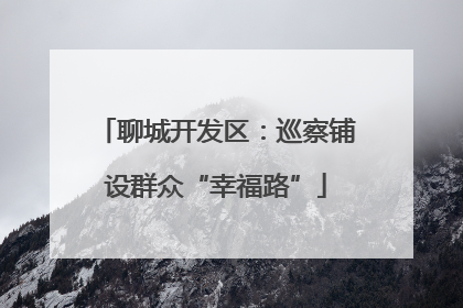 聊城开发区：巡察铺设群众“幸福路”