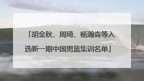 胡金秋、周琦、杨瀚森等入选新一期中国男篮集训名单