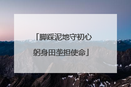 脚踩泥地守初心 躬身田垄担使命