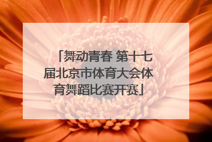 舞动青春 第十七届北京市体育大会体育舞蹈比赛开赛