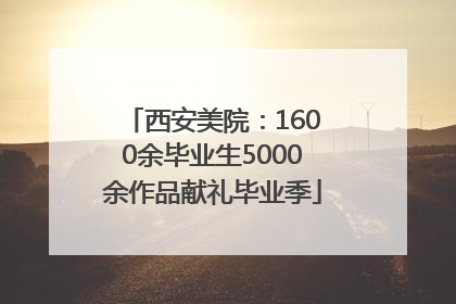 西安美院：1600余毕业生5000余作品献礼毕业季