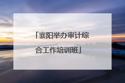 襄阳举办审计综合工作培训班