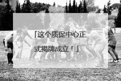 这个质促中心正式揭牌成立!