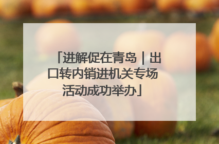 进解促在青岛｜出口转内销进机关专场活动成功举办