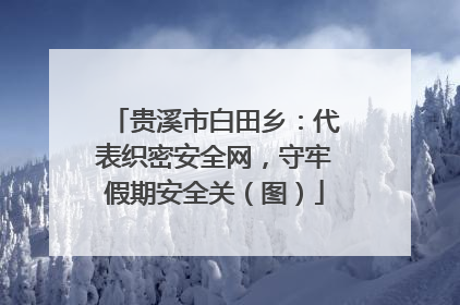 贵溪市白田乡：代表织密安全网，守牢假期安全关（图）