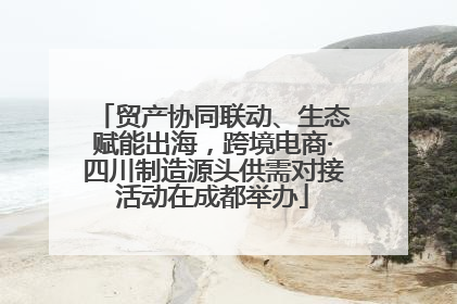 贸产协同联动、生态赋能出海，跨境电商·四川制造源头供需对接活动在成都举办