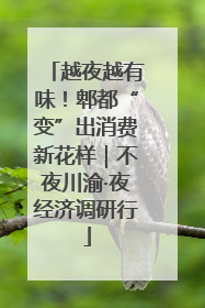 越夜越有味！郫都“变”出消费新花样｜不夜川渝·夜经济调研行