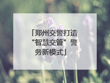 郑州交警打造“智慧交管”警务新模式