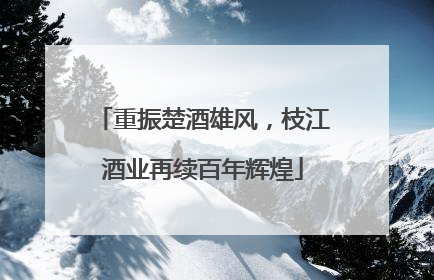重振楚酒雄风，枝江酒业再续百年辉煌