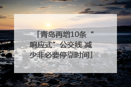 青岛再增10条“响应式”公交线 减少非必要停靠时间