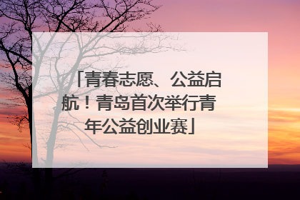 青春志愿、公益启航！青岛首次举行青年公益创业赛
