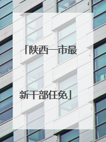陕西一市最新干部任免