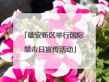 雄安新区举行国际禁毒日宣传活动