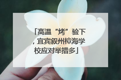 高温“烤”验下，宜宾叙州樟海学校应对举措多