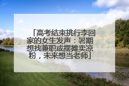 高考结束挑行李回家的女生发声：暑期想找兼职或摆摊卖凉粉，未来想当老师