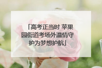 高考正当时 苹果园街道考场外温情守护为梦想护航