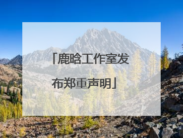 鹿晗工作室发布郑重声明