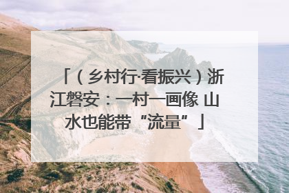 （乡村行·看振兴）浙江磐安：一村一画像 山水也能带“流量”
