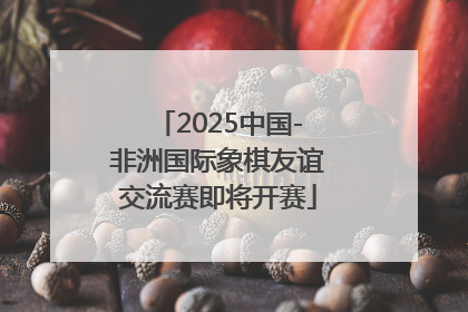 2025中国-非洲国际象棋友谊交流赛即将开赛