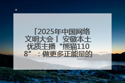 2025年中国网络文明大会丨 安徽本土优质主播“熊猫1108”：做更多正能量的事情 带给大家快乐