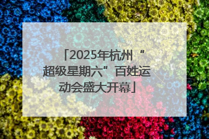 2025年杭州“超级星期六”百姓运动会盛大开幕