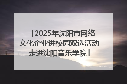 2025年沈阳市网络文化企业进校园双选活动走进沈阳音乐学院